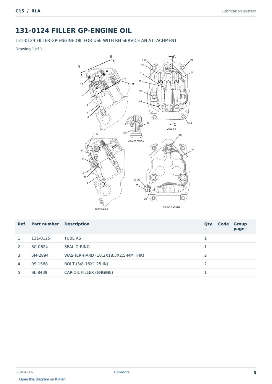 Caterpillar C15 S/N RLA Partsbook SEBP4246 (English) - sample page 5 of 10 Caterpillar C15 S/N RLA Partsbook SEBP4246 (English) - sample page 5 of 10