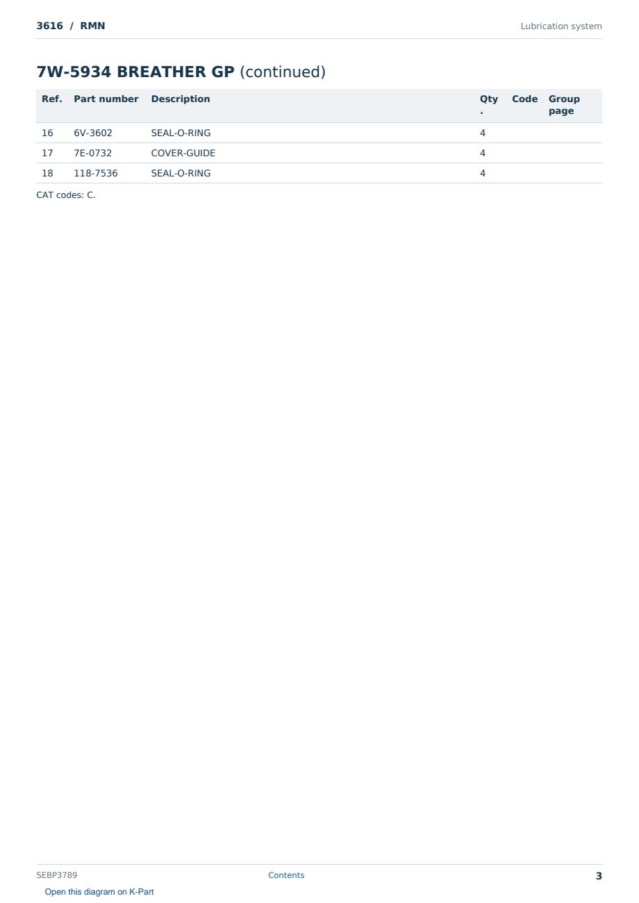 Caterpillar 3616 S/N RMN Partsbook SEBP3789 (English) - sample page 3 of 10 Caterpillar 3616 S/N RMN Partsbook SEBP3789 (English) - sample page 3 of 10