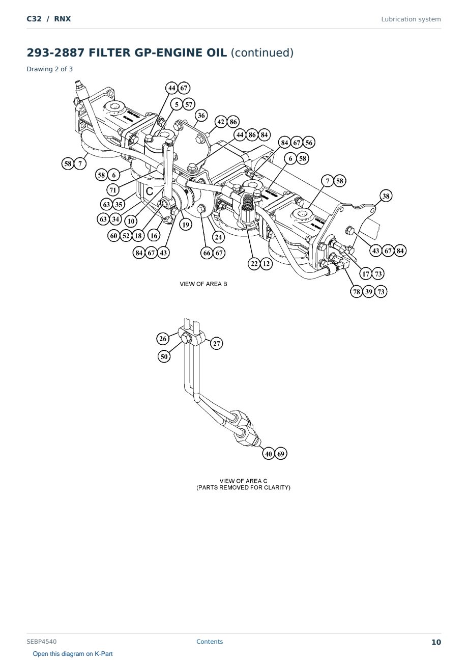 Caterpillar C32 S/N RNX Partsbook SEBP4540 (English) - sample page 10 of 10 Caterpillar C32 S/N RNX Partsbook SEBP4540 (English) - sample page 10 of 10