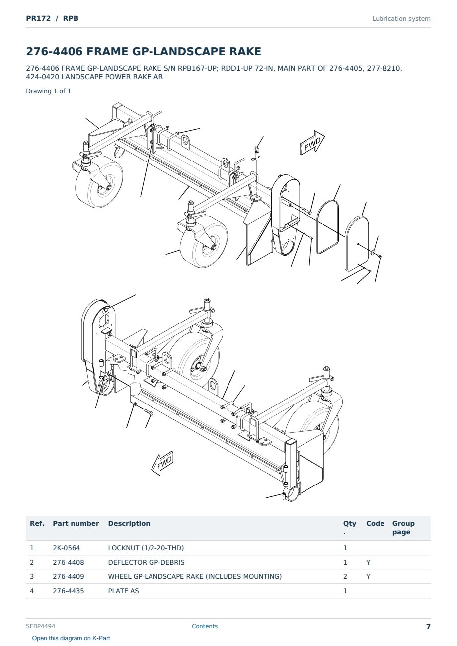 Caterpillar PR172 S/N RPB Partsbook SEBP4494 (English) - sample page 7 of 10 Caterpillar PR172 S/N RPB Partsbook SEBP4494 (English) - sample page 7 of 10