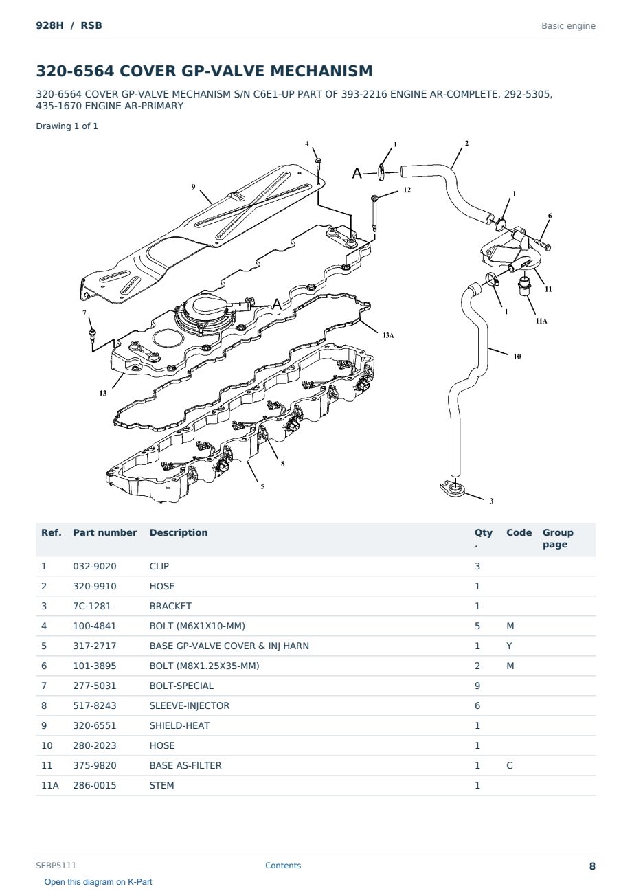 Caterpillar 928H S/N RSB Partsbook SEBP5111 (English) - sample page 8 of 10 Caterpillar 928H S/N RSB Partsbook SEBP5111 (English) - sample page 8 of 10