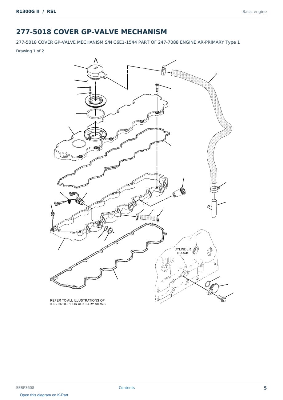 Caterpillar R1300G II S/N RSL Partsbook SEBP3608 (English) - sample page 5 of 10 Caterpillar R1300G II S/N RSL Partsbook SEBP3608 (English) - sample page 5 of 10
