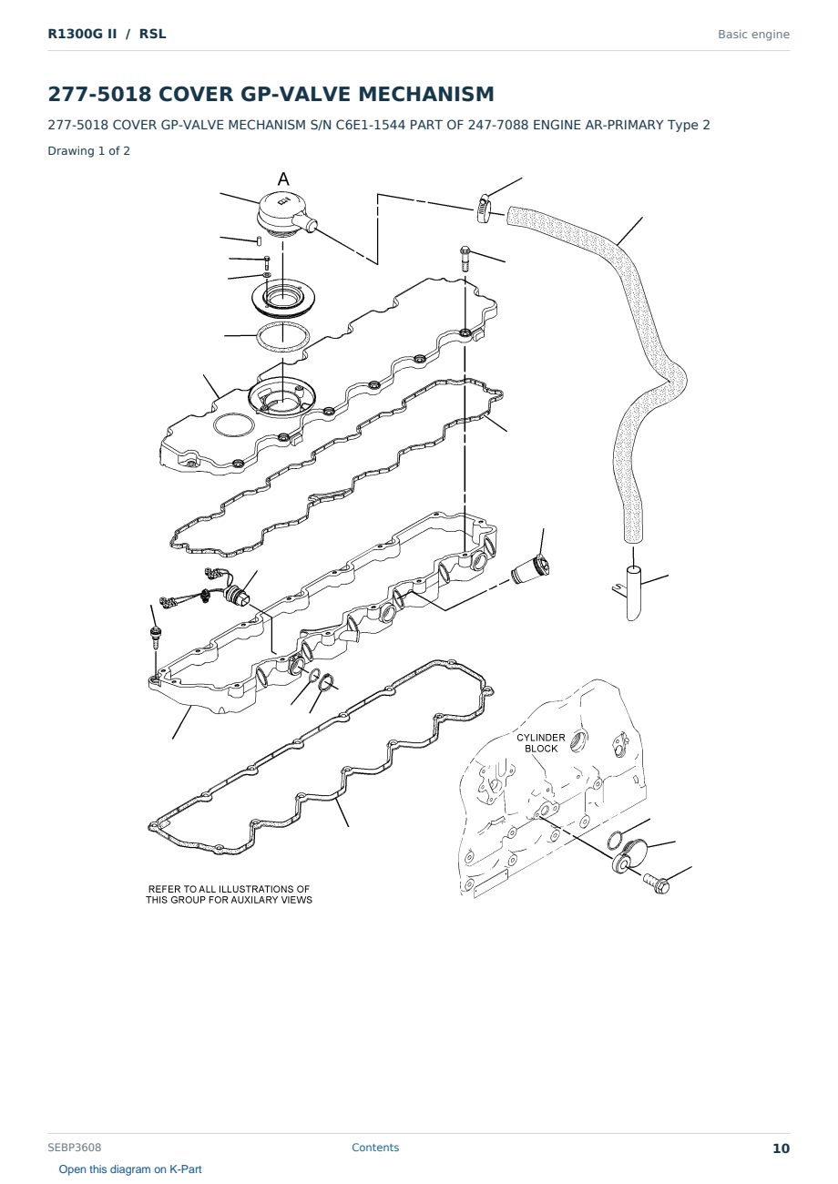 Caterpillar R1300G II S/N RSL Partsbook SEBP3608 (English) - sample page 10 of 10 Caterpillar R1300G II S/N RSL Partsbook SEBP3608 (English) - sample page 10 of 10