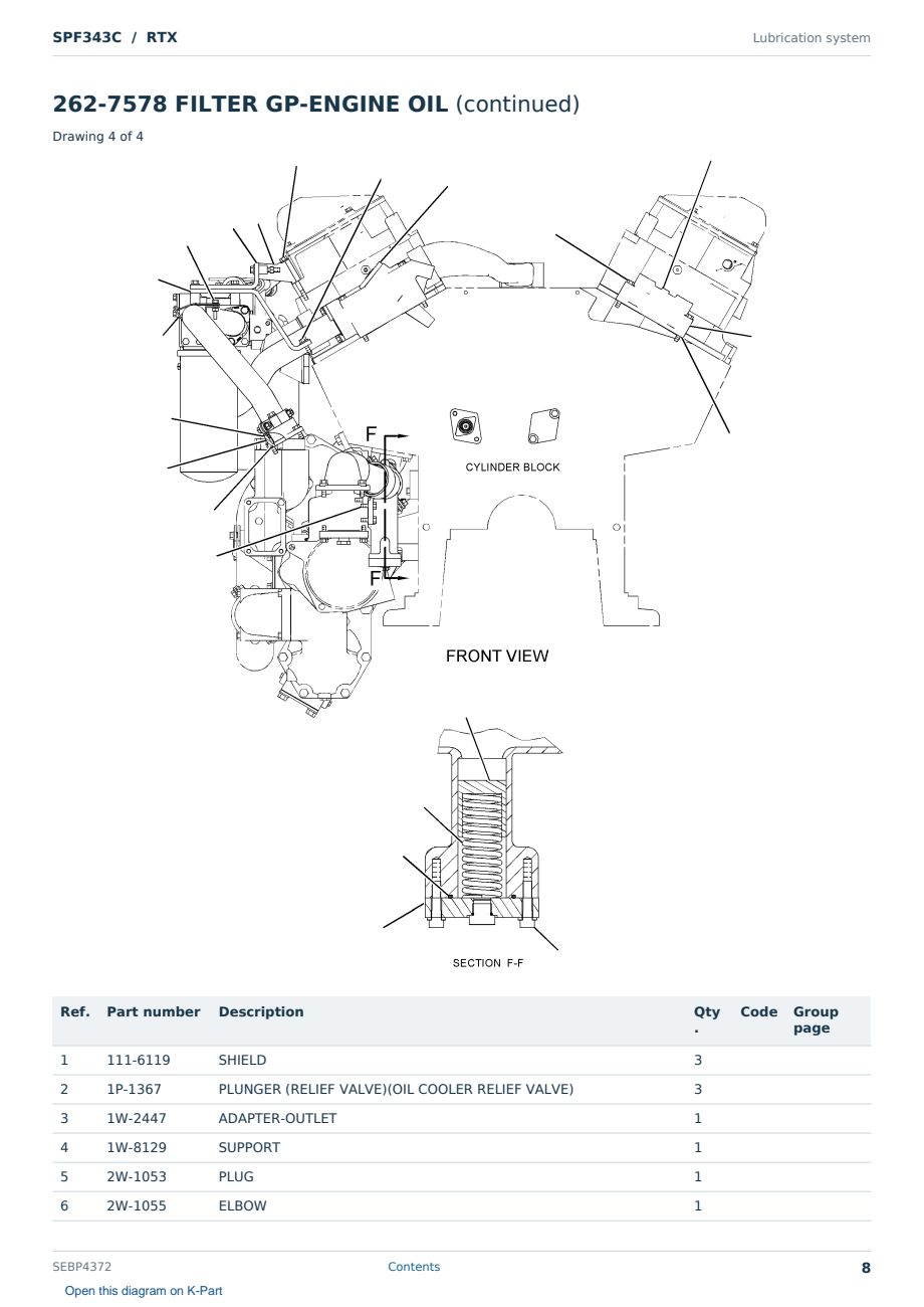 Caterpillar SPF343C S/N RTX Partsbook SEBP4372 (English) - sample page 8 of 10 Caterpillar SPF343C S/N RTX Partsbook SEBP4372 (English) - sample page 8 of 10