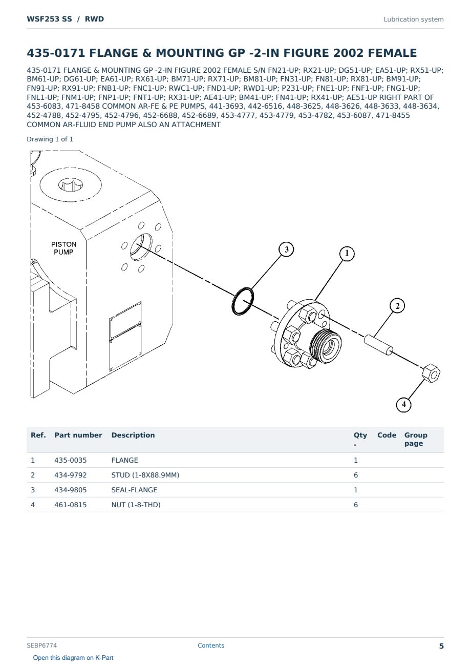 Caterpillar WSF253 SS S/N RWD Partsbook SEBP6774 (English) - sample page 5 of 10 Caterpillar WSF253 SS S/N RWD Partsbook SEBP6774 (English) - sample page 5 of 10
