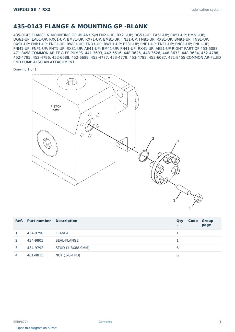 Caterpillar WSF243 SS S/N RX2 Partsbook SEBP6774 (English) - sample page 3 of 10 Caterpillar WSF243 SS S/N RX2 Partsbook SEBP6774 (English) - sample page 3 of 10