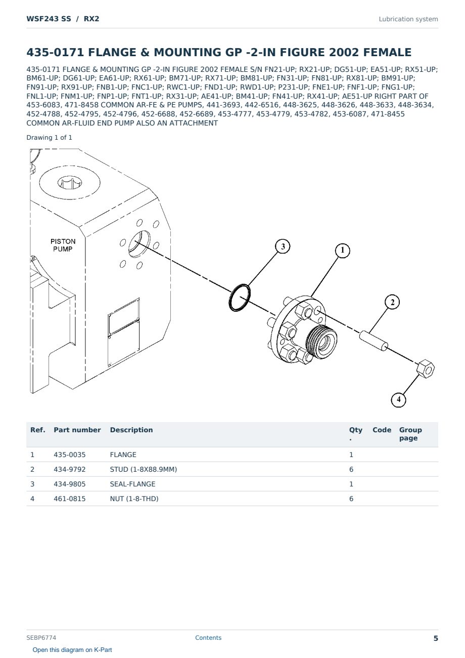 Caterpillar WSF243 SS S/N RX2 Partsbook SEBP6774 (English) - sample page 5 of 10 Caterpillar WSF243 SS S/N RX2 Partsbook SEBP6774 (English) - sample page 5 of 10