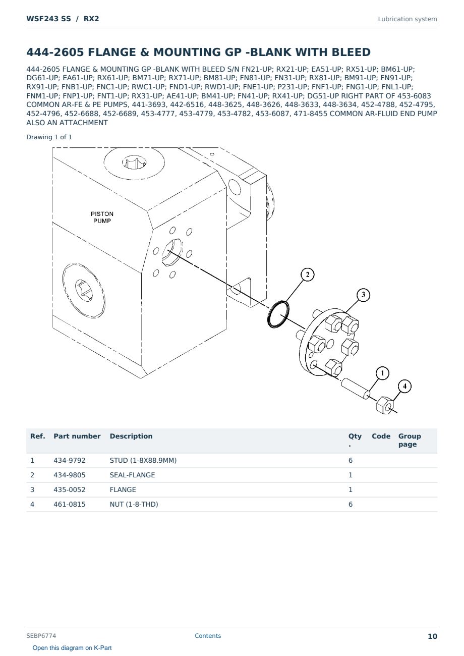 Caterpillar WSF243 SS S/N RX2 Partsbook SEBP6774 (English) - sample page 10 of 10 Caterpillar WSF243 SS S/N RX2 Partsbook SEBP6774 (English) - sample page 10 of 10