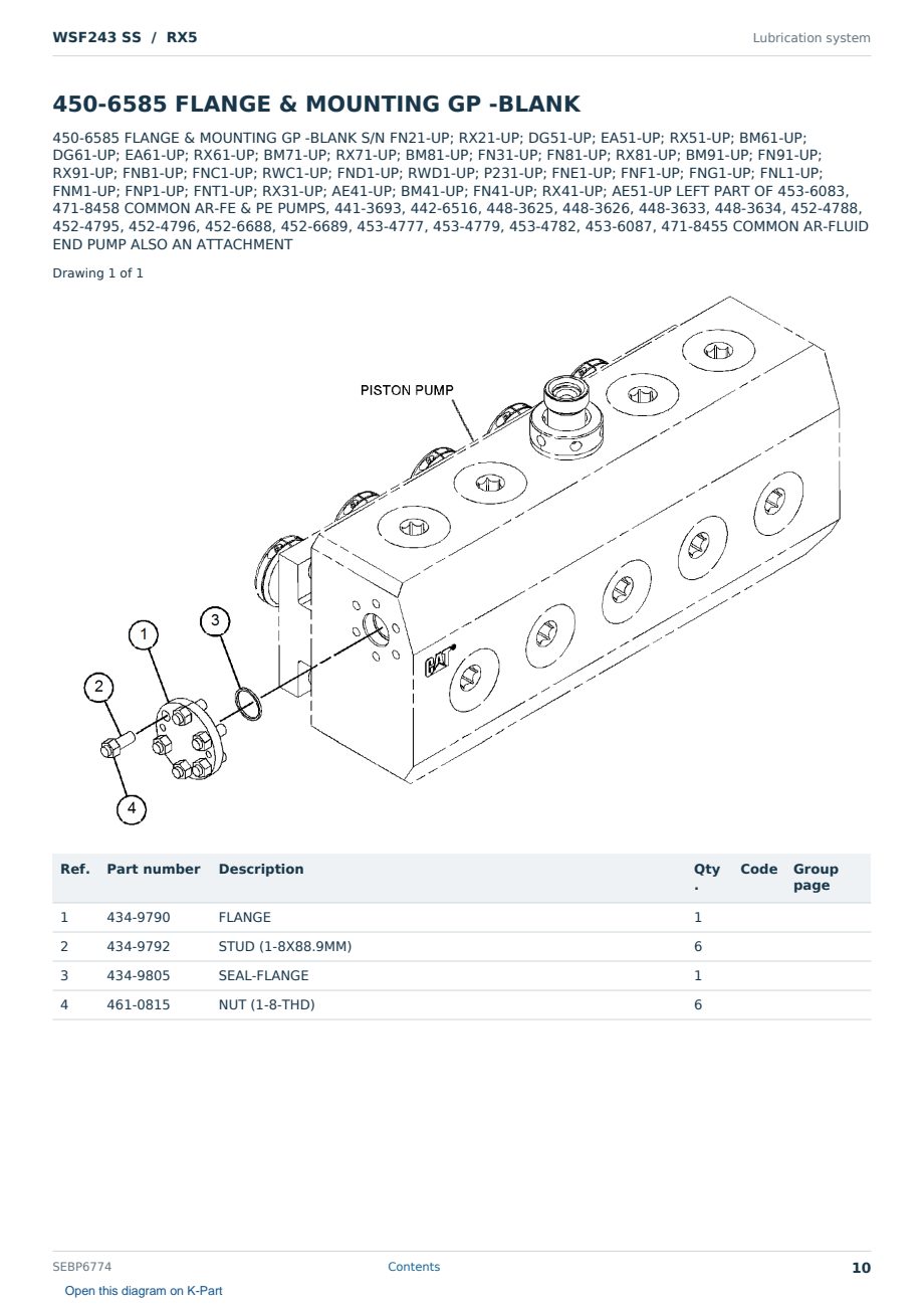 Caterpillar WSF243 SS S/N RX5 Partsbook SEBP6774 (English) - sample page 10 of 10 Caterpillar WSF243 SS S/N RX5 Partsbook SEBP6774 (English) - sample page 10 of 10