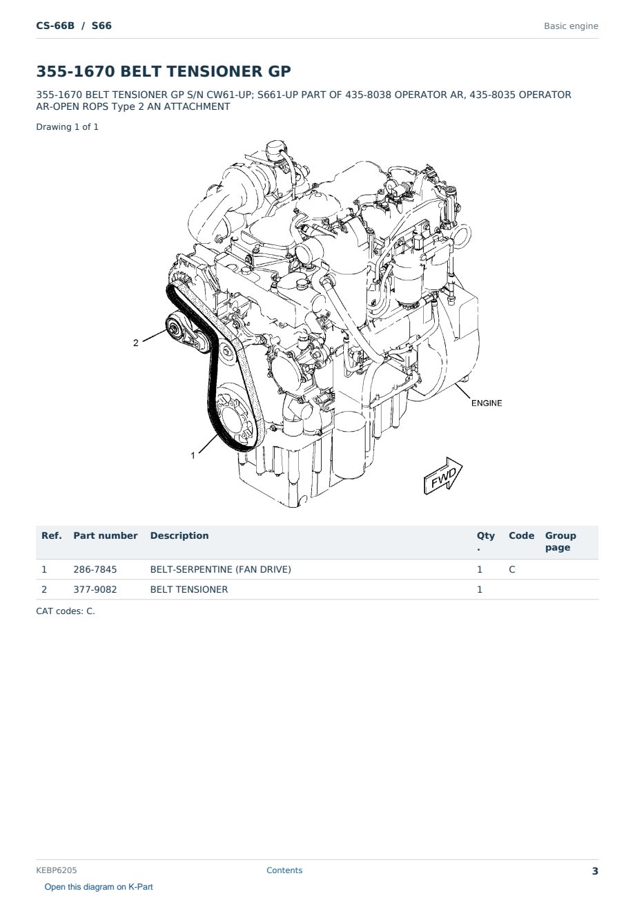 Caterpillar CS-66B S/N S66 Partsbook KEBP6205 (English) - sample page 3 of 10 Caterpillar CS-66B S/N S66 Partsbook KEBP6205 (English) - sample page 3 of 10