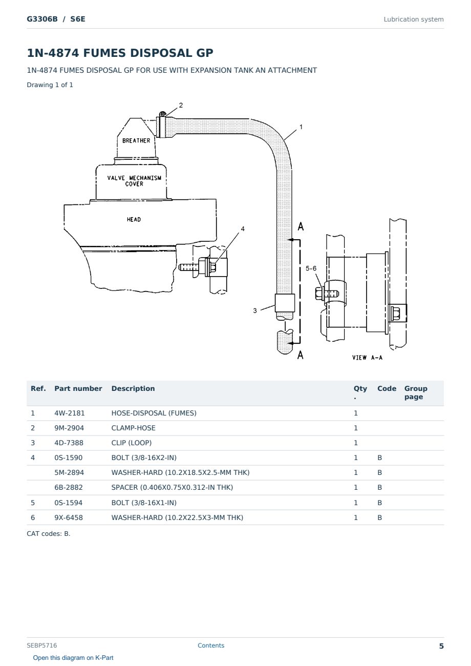 Caterpillar G3306B S/N S6E Partsbook SEBP5716 (English) - sample page 5 of 10 Caterpillar G3306B S/N S6E Partsbook SEBP5716 (English) - sample page 5 of 10