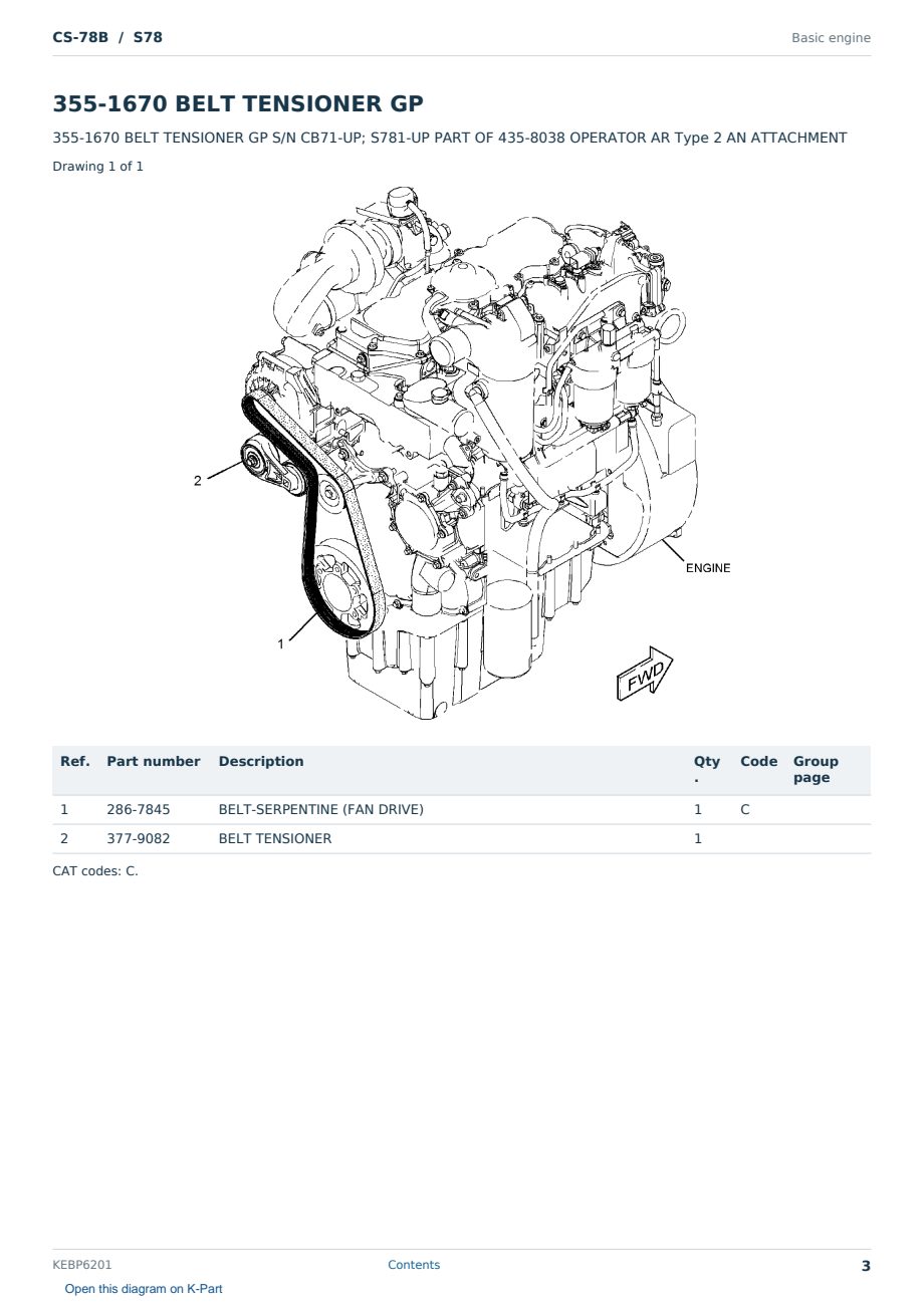 Caterpillar CS-78B S/N S78 Partsbook KEBP6201 (English) - sample page 3 of 10 Caterpillar CS-78B S/N S78 Partsbook KEBP6201 (English) - sample page 3 of 10