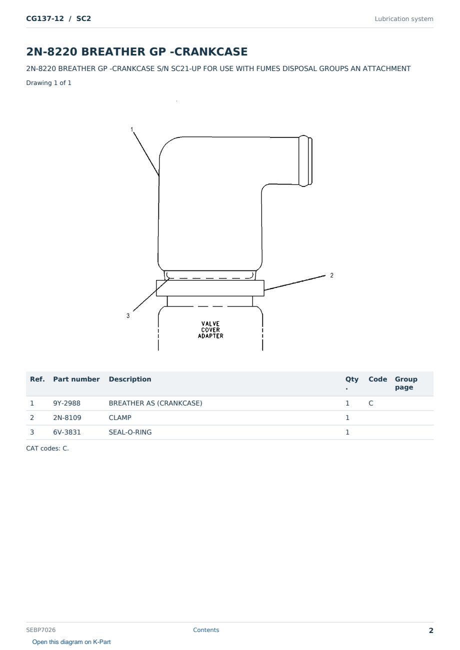 Caterpillar CG137-12 S/N SC2 Partsbook SEBP7026 (English) - sample page 2 of 10 Caterpillar CG137-12 S/N SC2 Partsbook SEBP7026 (English) - sample page 2 of 10