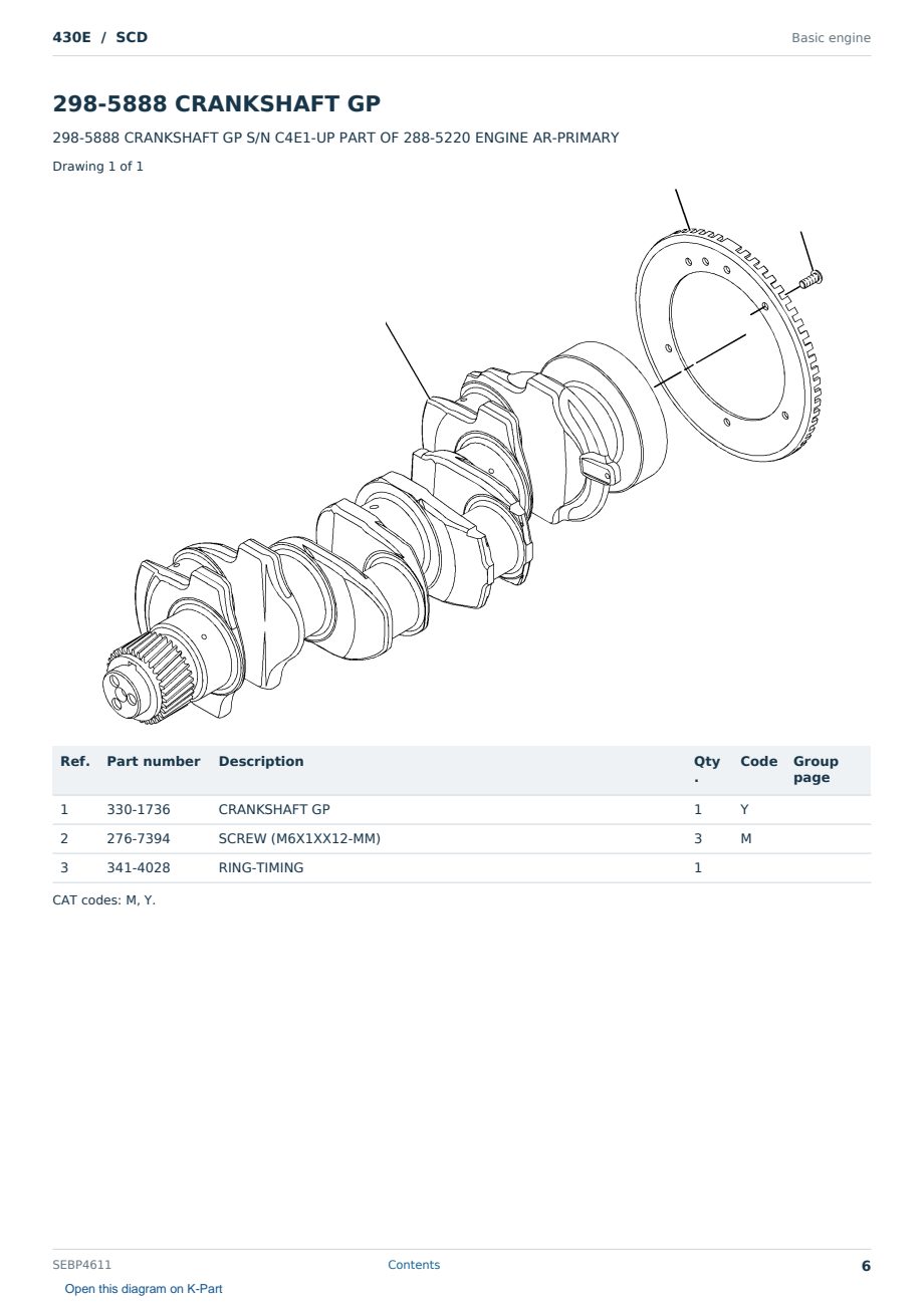 Caterpillar 430E S/N SCD Partsbook SEBP4611 (English) - sample page 6 of 10 Caterpillar 430E S/N SCD Partsbook SEBP4611 (English) - sample page 6 of 10