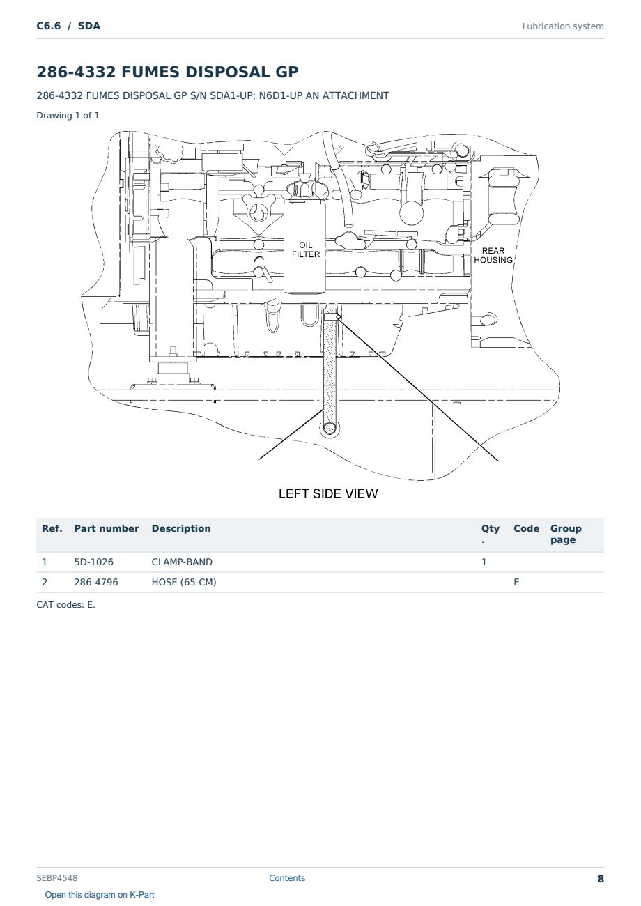 Caterpillar C6.6 S/N SDA Partsbook SEBP4548 (English) - sample page 8 of 10 Caterpillar C6.6 S/N SDA Partsbook SEBP4548 (English) - sample page 8 of 10