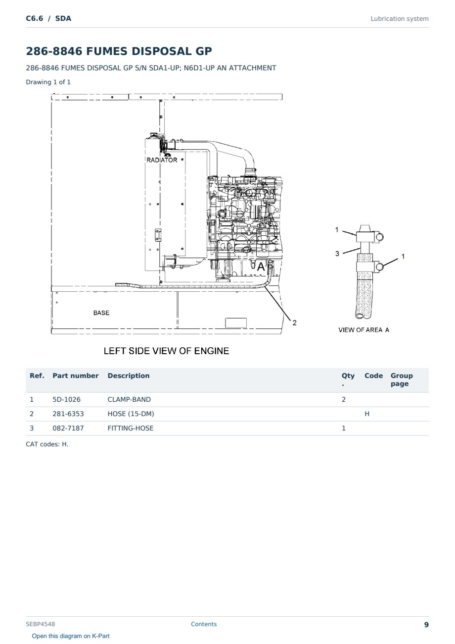 Caterpillar C6.6 S/N SDA Partsbook SEBP4548 (English) - sample page 9 of 10 Caterpillar C6.6 S/N SDA Partsbook SEBP4548 (English) - sample page 9 of 10