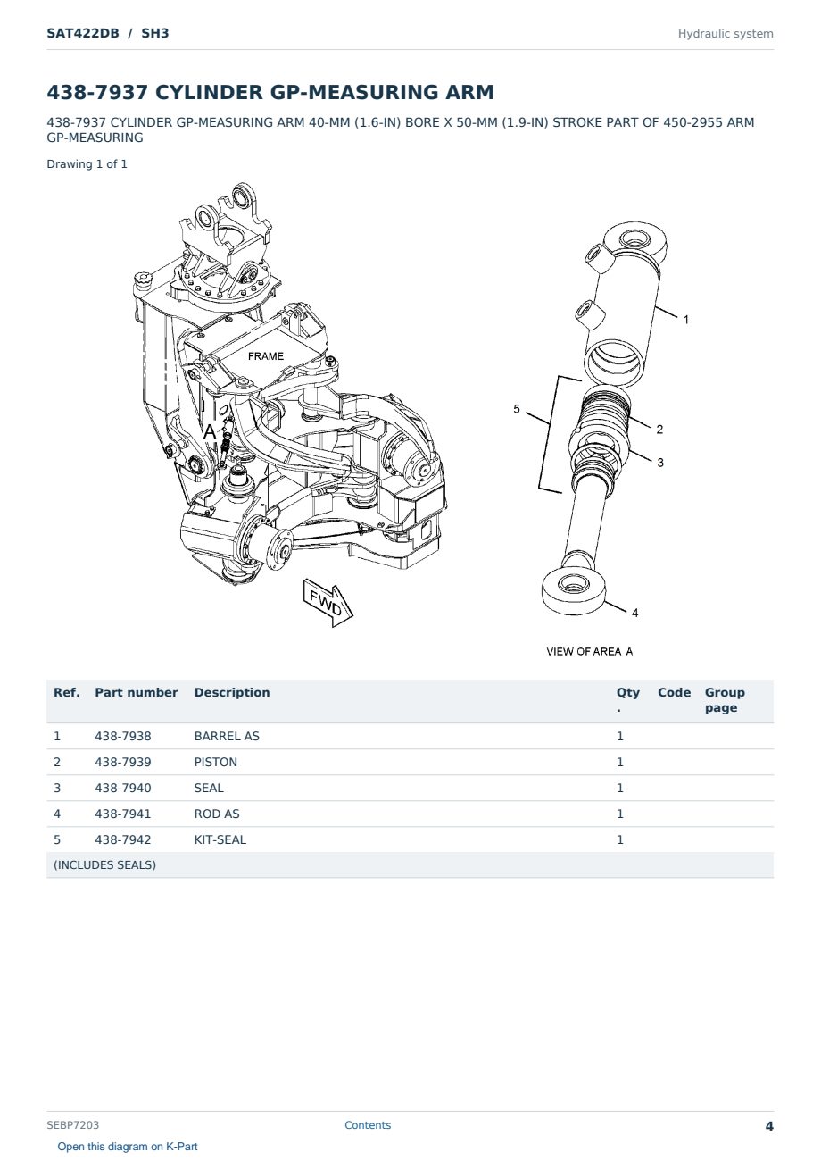 Caterpillar SAT422DB S/N SH3 Partsbook SEBP7203 (English) - sample page 4 of 10 Caterpillar SAT422DB S/N SH3 Partsbook SEBP7203 (English) - sample page 4 of 10