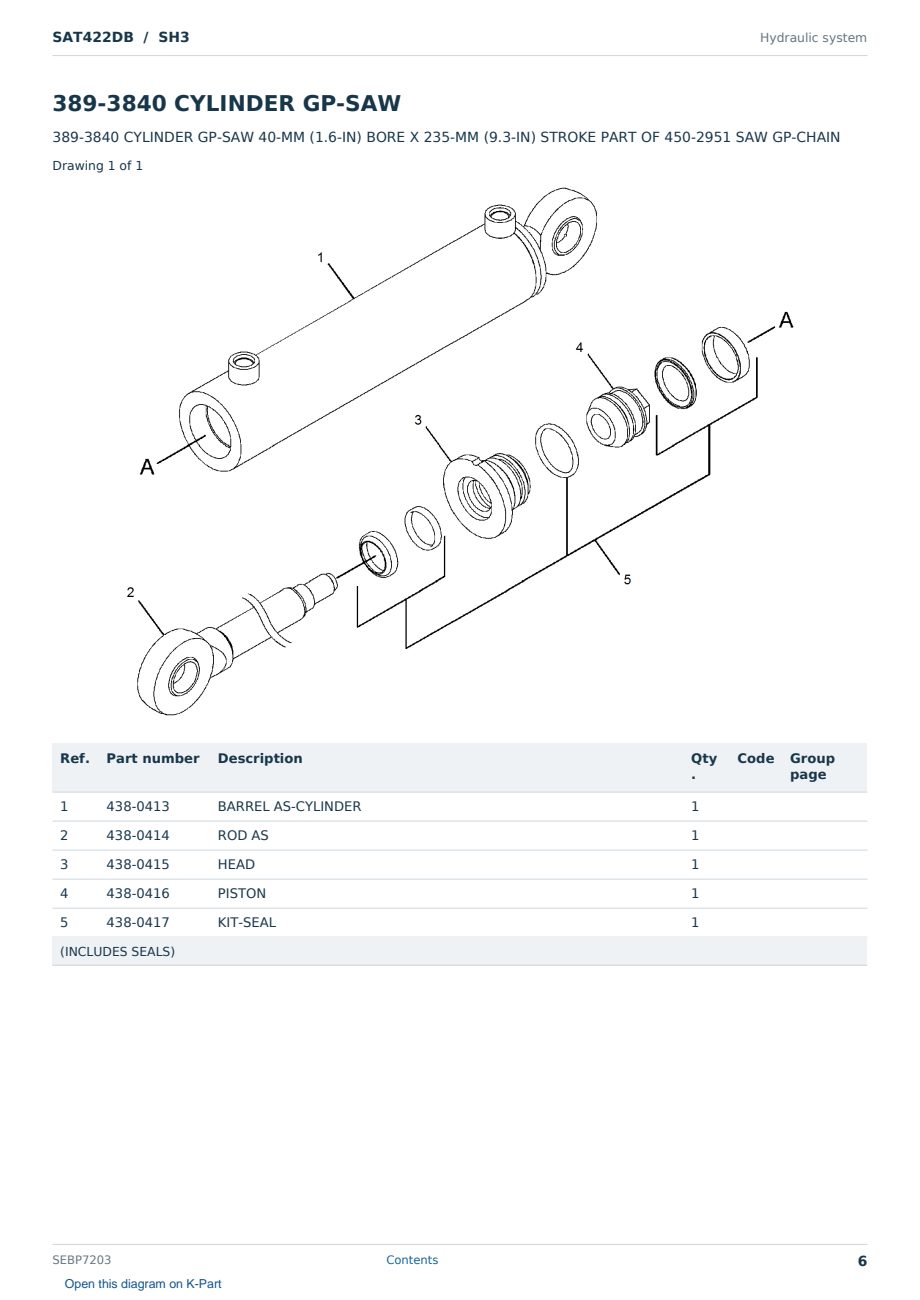 Caterpillar SAT422DB S/N SH3 Partsbook SEBP7203 (English) - sample page 6 of 10 Caterpillar SAT422DB S/N SH3 Partsbook SEBP7203 (English) - sample page 6 of 10