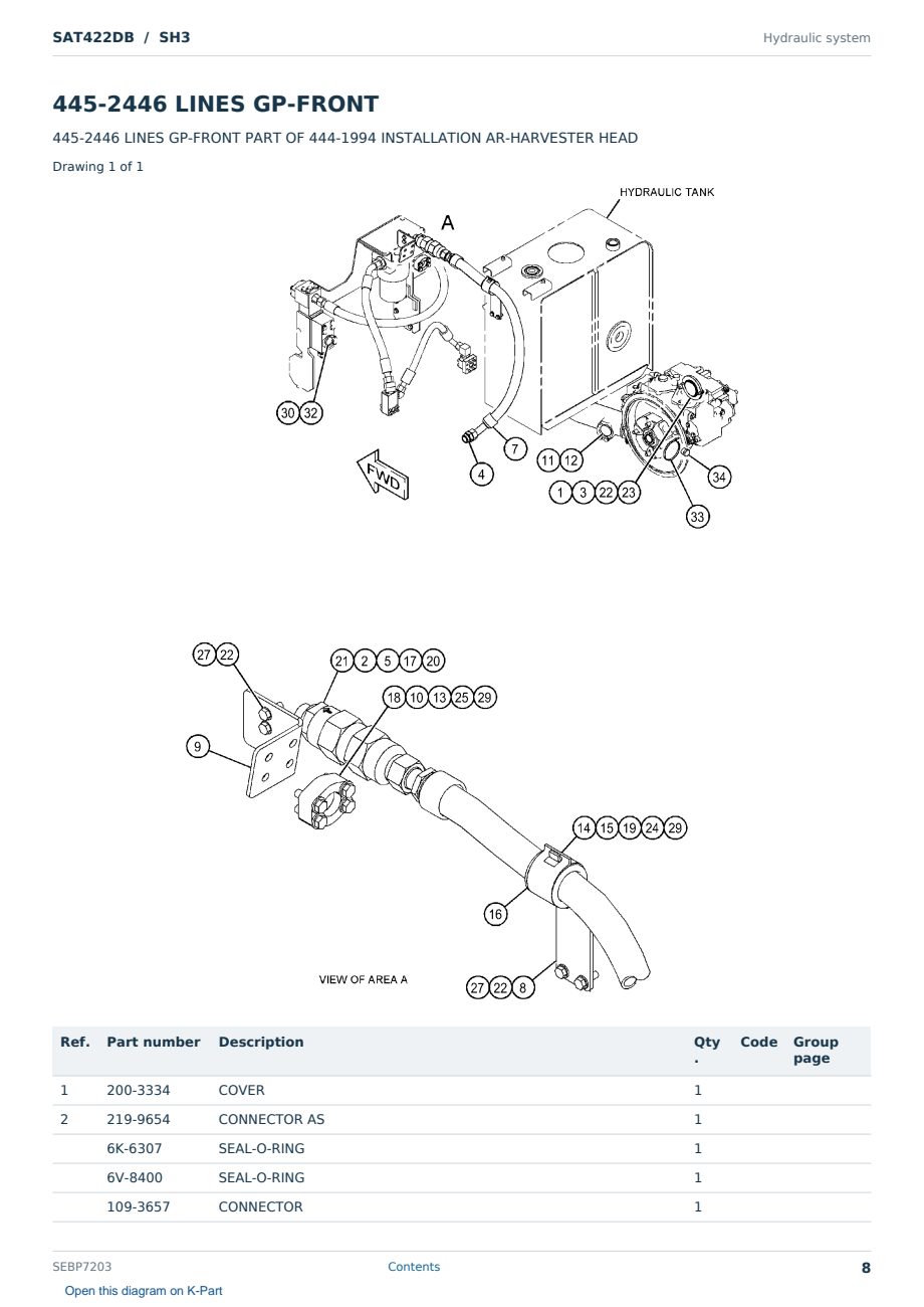 Caterpillar SAT422DB S/N SH3 Partsbook SEBP7203 (English) - sample page 8 of 10 Caterpillar SAT422DB S/N SH3 Partsbook SEBP7203 (English) - sample page 8 of 10