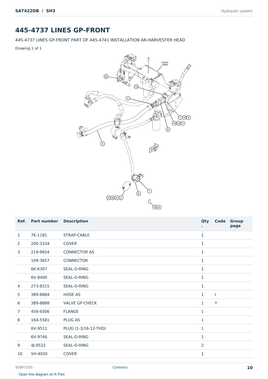 Caterpillar SAT422DB S/N SH3 Partsbook SEBP7203 (English) - sample page 10 of 10 Caterpillar SAT422DB S/N SH3 Partsbook SEBP7203 (English) - sample page 10 of 10