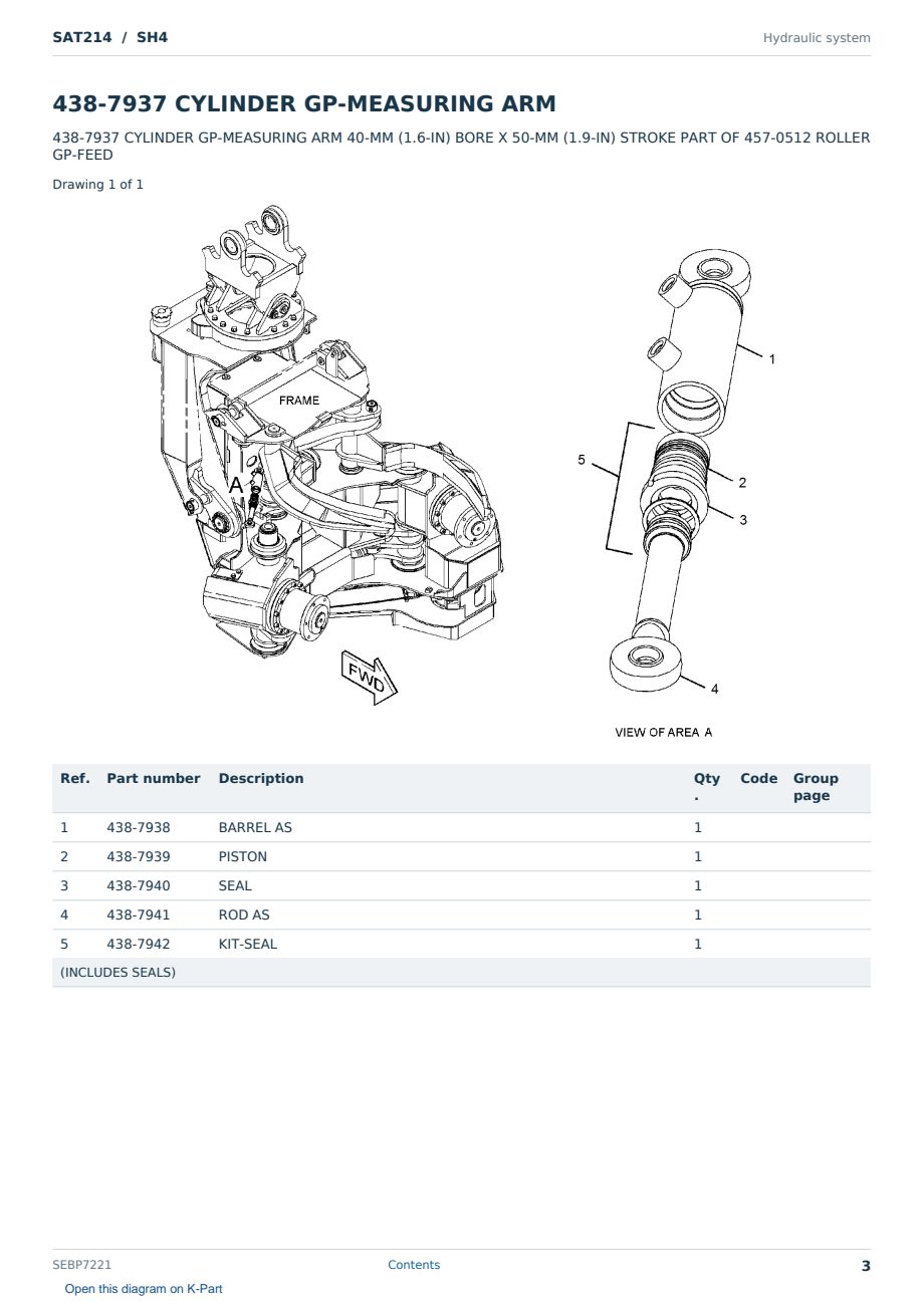 Caterpillar SAT214 S/N SH4 Partsbook SEBP7221 (English) - sample page 3 of 10 Caterpillar SAT214 S/N SH4 Partsbook SEBP7221 (English) - sample page 3 of 10
