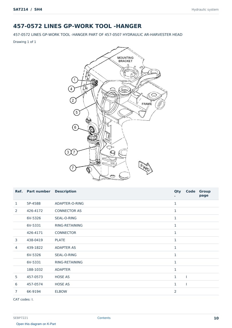 Caterpillar SAT214 S/N SH4 Partsbook SEBP7221 (English) - sample page 10 of 10 Caterpillar SAT214 S/N SH4 Partsbook SEBP7221 (English) - sample page 10 of 10
