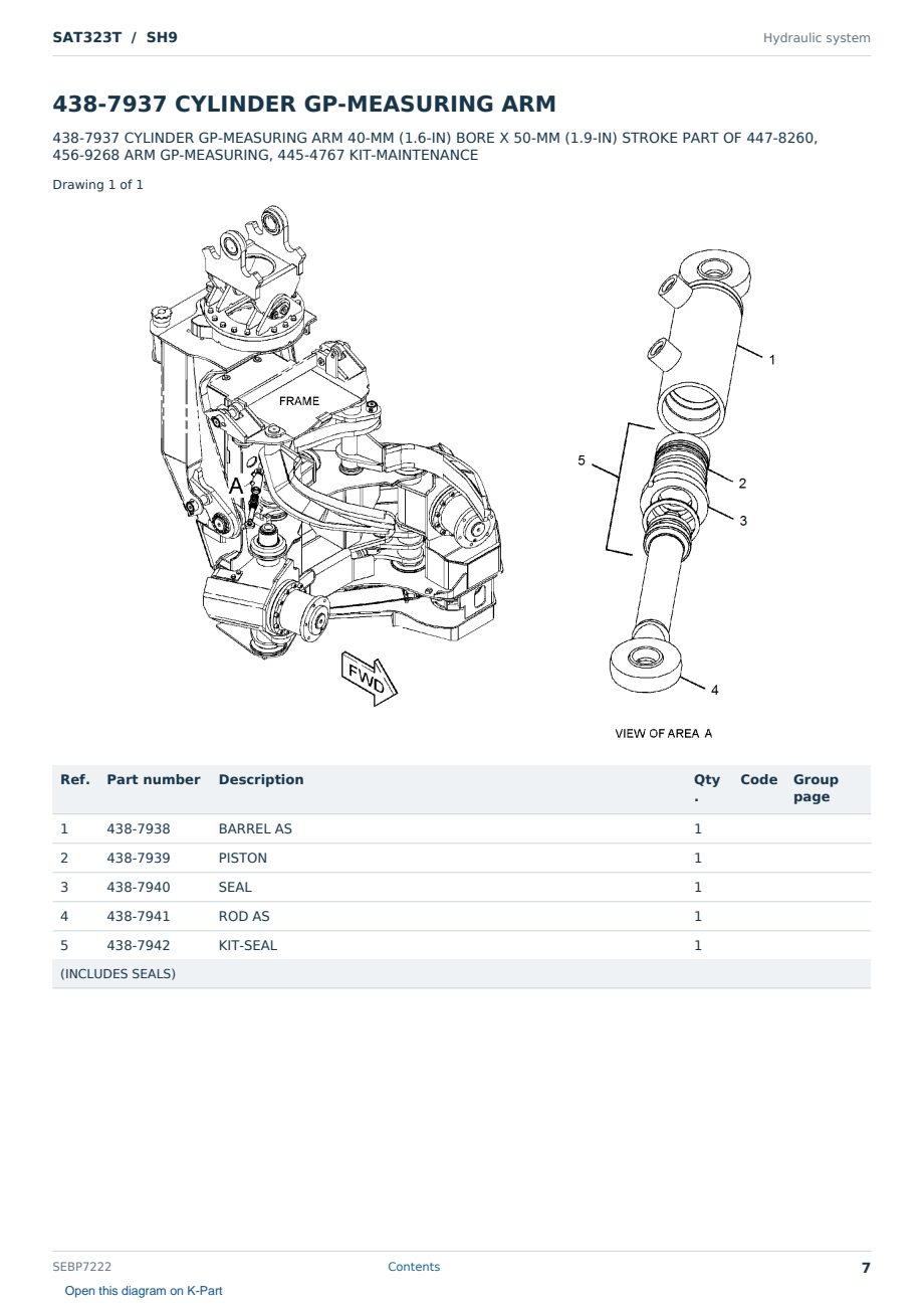 Caterpillar SAT323T S/N SH9 Partsbook SEBP7222 (English) - sample page 7 of 10 Caterpillar SAT323T S/N SH9 Partsbook SEBP7222 (English) - sample page 7 of 10