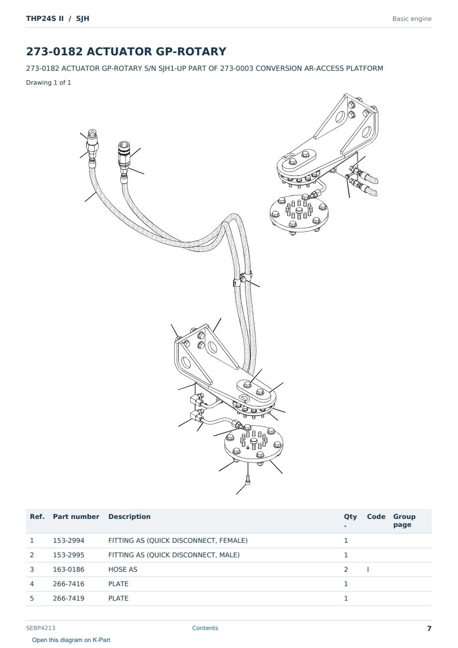 Caterpillar THP24S II S/N SJH Partsbook SEBP4213 (English) - sample page 7 of 10 Caterpillar THP24S II S/N SJH Partsbook SEBP4213 (English) - sample page 7 of 10