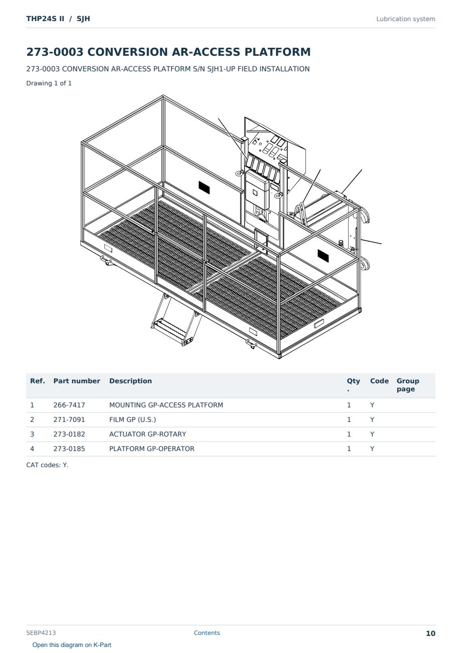 Caterpillar THP24S II S/N SJH Partsbook SEBP4213 (English) - sample page 10 of 10 Caterpillar THP24S II S/N SJH Partsbook SEBP4213 (English) - sample page 10 of 10