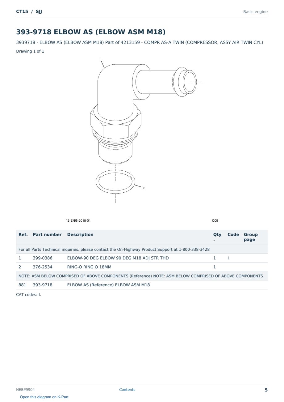 Caterpillar CT15 S/N SJJ Partsbook NEBP9904 (English) - sample page 5 of 10 Caterpillar CT15 S/N SJJ Partsbook NEBP9904 (English) - sample page 5 of 10