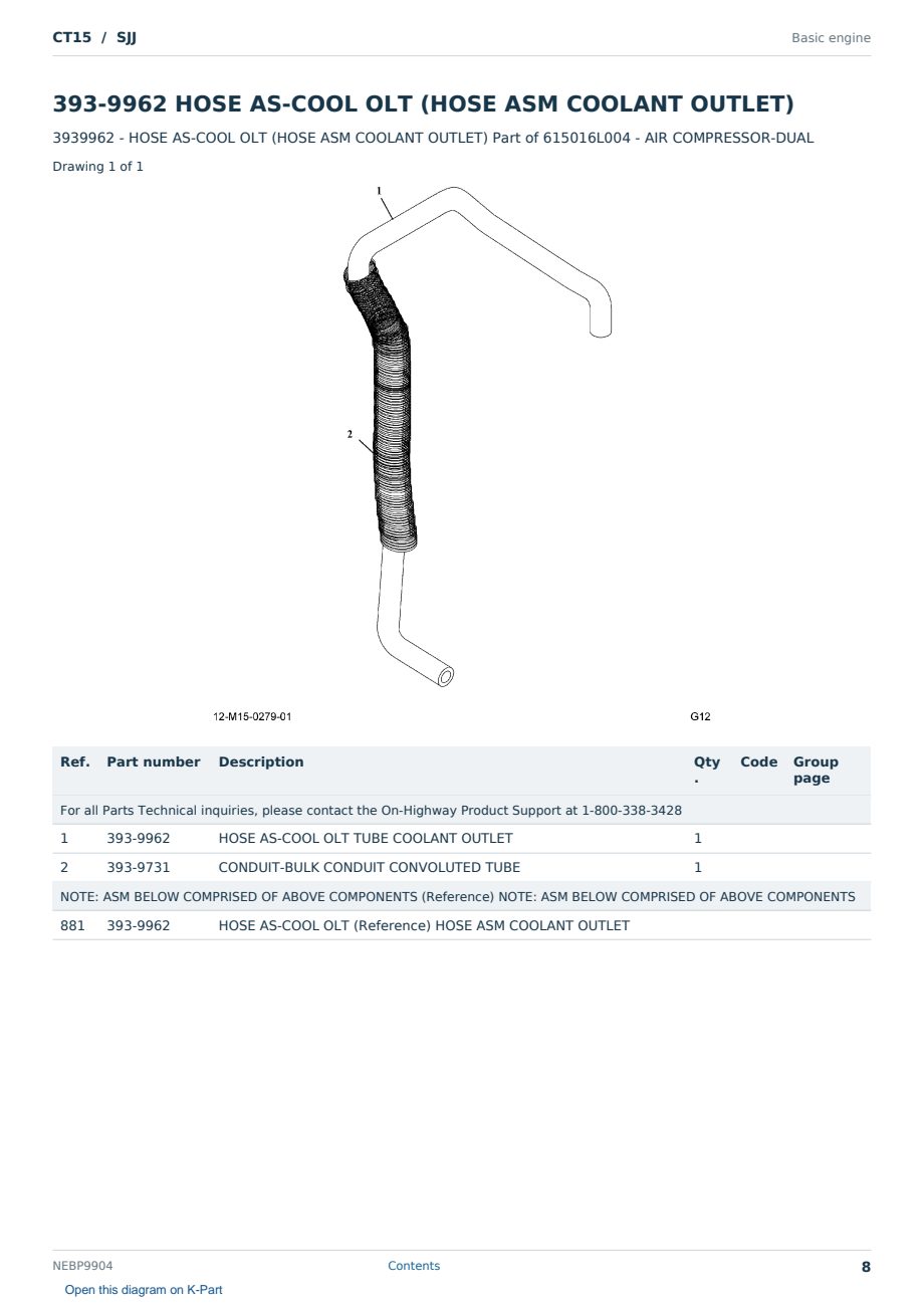 Caterpillar CT15 S/N SJJ Partsbook NEBP9904 (English) - sample page 8 of 10 Caterpillar CT15 S/N SJJ Partsbook NEBP9904 (English) - sample page 8 of 10