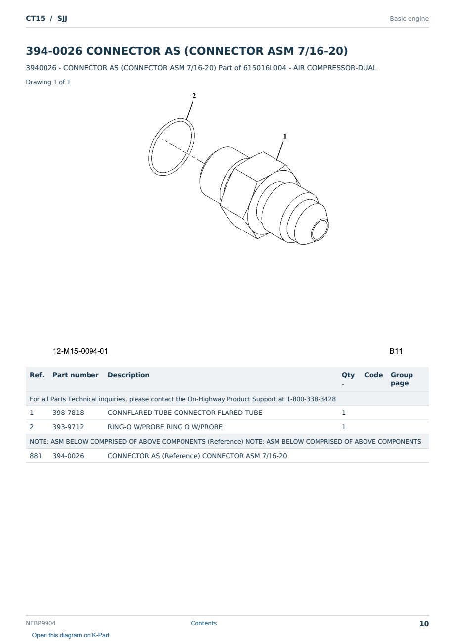 Caterpillar CT15 S/N SJJ Partsbook NEBP9904 (English) - sample page 10 of 10 Caterpillar CT15 S/N SJJ Partsbook NEBP9904 (English) - sample page 10 of 10