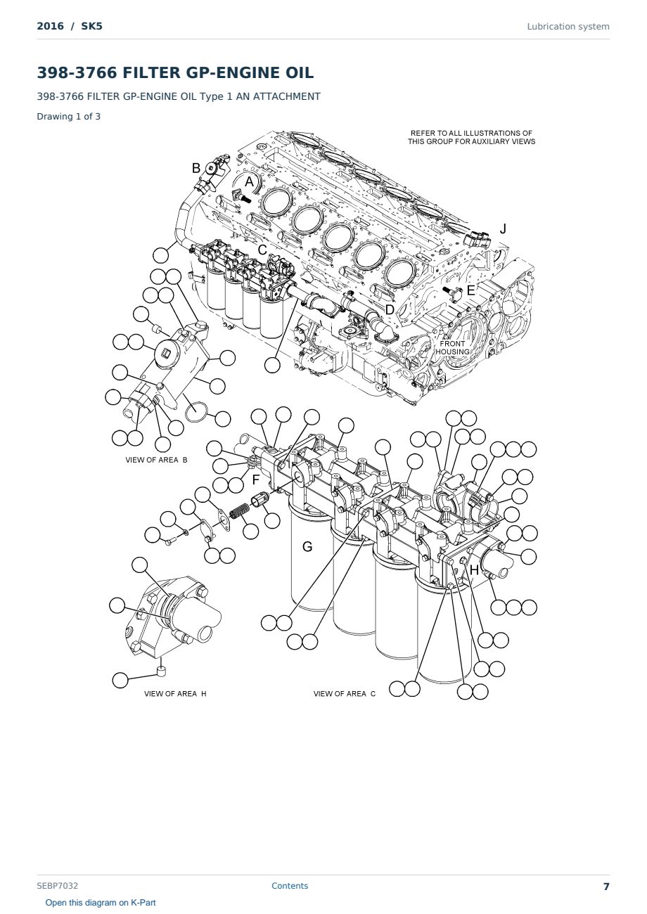Caterpillar 2016 S/N SK5 Partsbook SEBP7032 (English) - sample page 7 of 10 Caterpillar 2016 S/N SK5 Partsbook SEBP7032 (English) - sample page 7 of 10