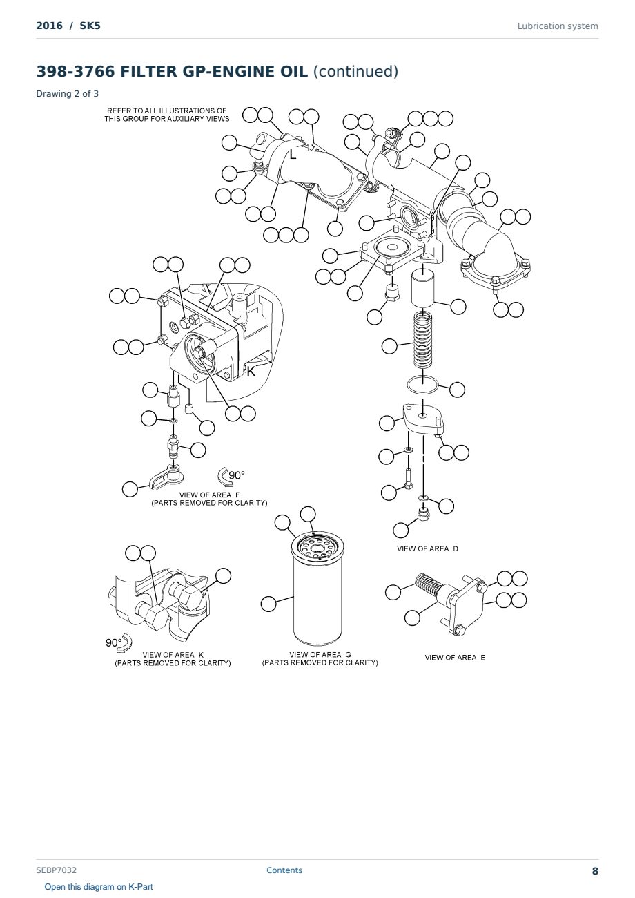 Caterpillar 2016 S/N SK5 Partsbook SEBP7032 (English) - sample page 8 of 10 Caterpillar 2016 S/N SK5 Partsbook SEBP7032 (English) - sample page 8 of 10