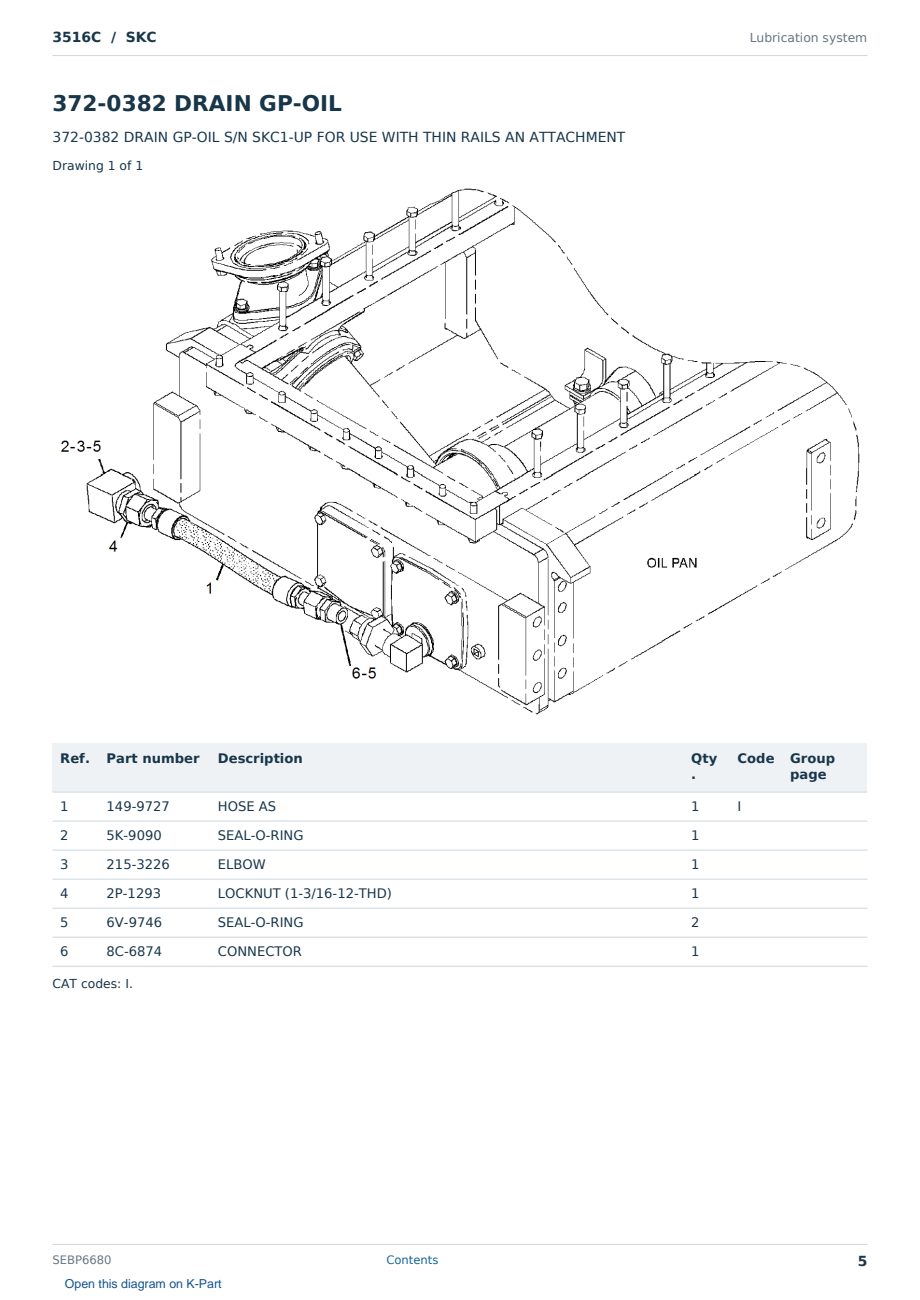 Caterpillar 3516C S/N SKC Partsbook SEBP6680 (English) - sample page 5 of 10 Caterpillar 3516C S/N SKC Partsbook SEBP6680 (English) - sample page 5 of 10