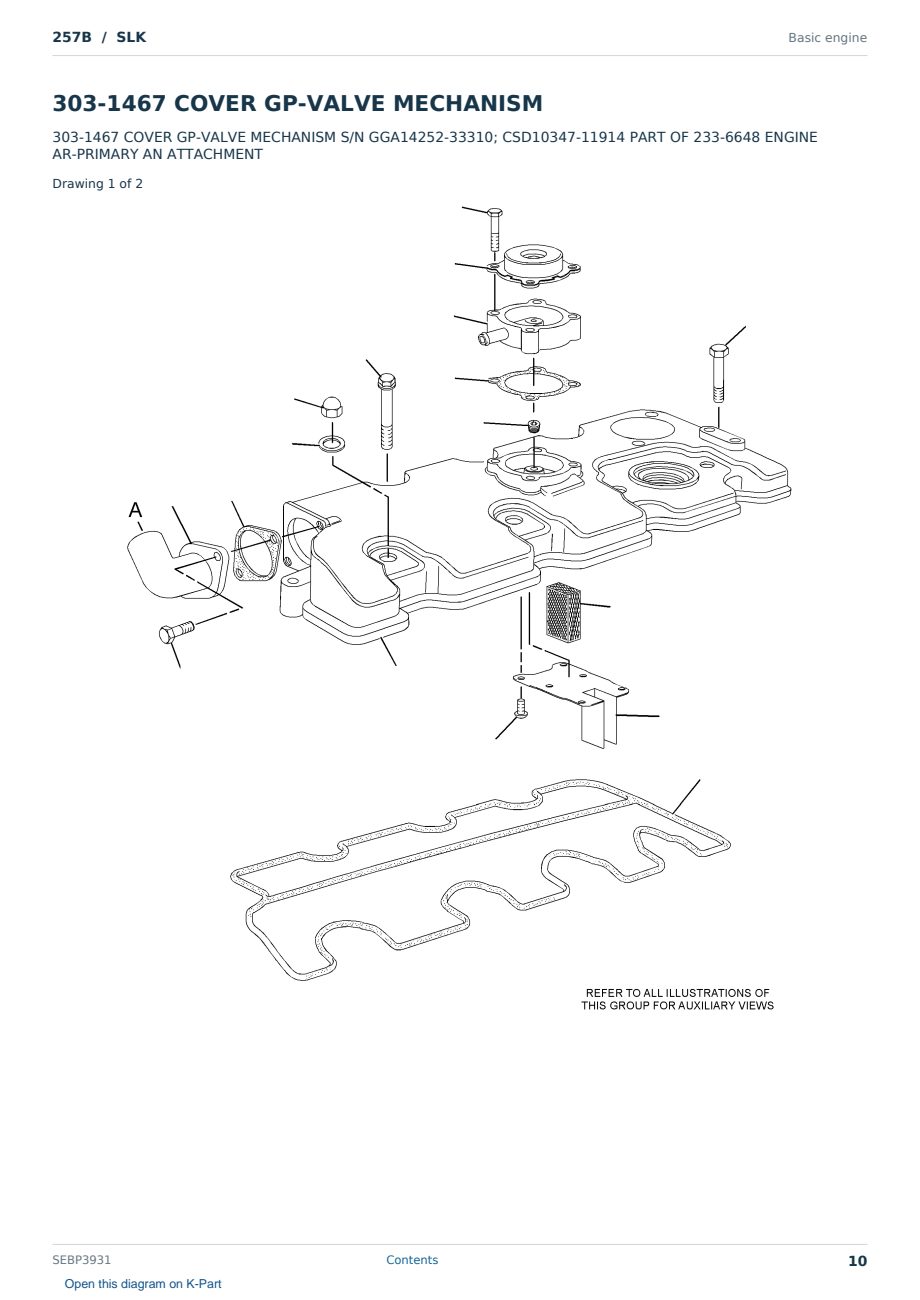 Caterpillar 257B S/N SLK Partsbook SEBP3931 (English) - sample page 10 of 10 Caterpillar 257B S/N SLK Partsbook SEBP3931 (English) - sample page 10 of 10
