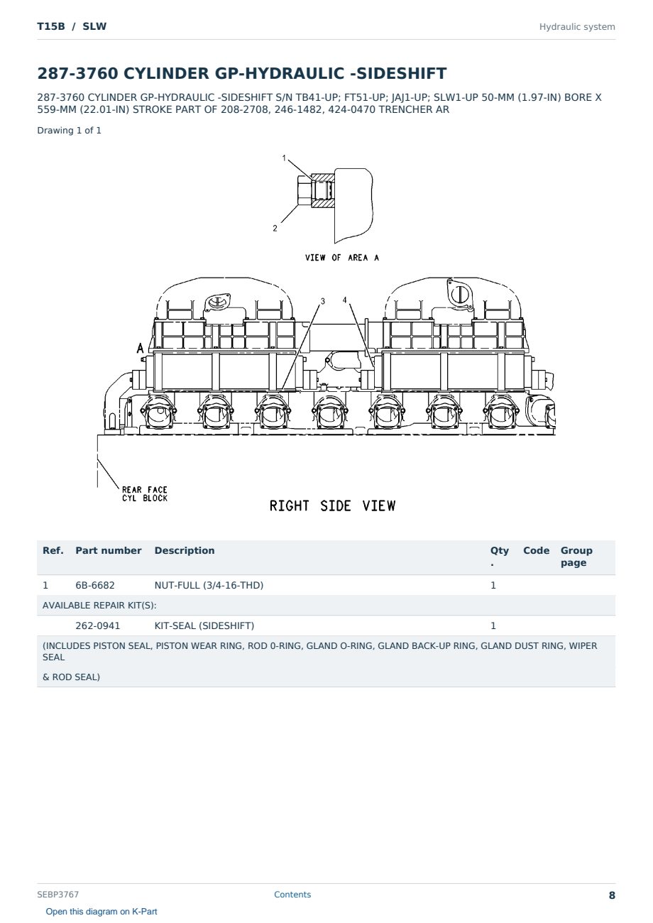 Caterpillar T15B S/N SLW Partsbook SEBP3767 (English) - sample page 8 of 10 Caterpillar T15B S/N SLW Partsbook SEBP3767 (English) - sample page 8 of 10