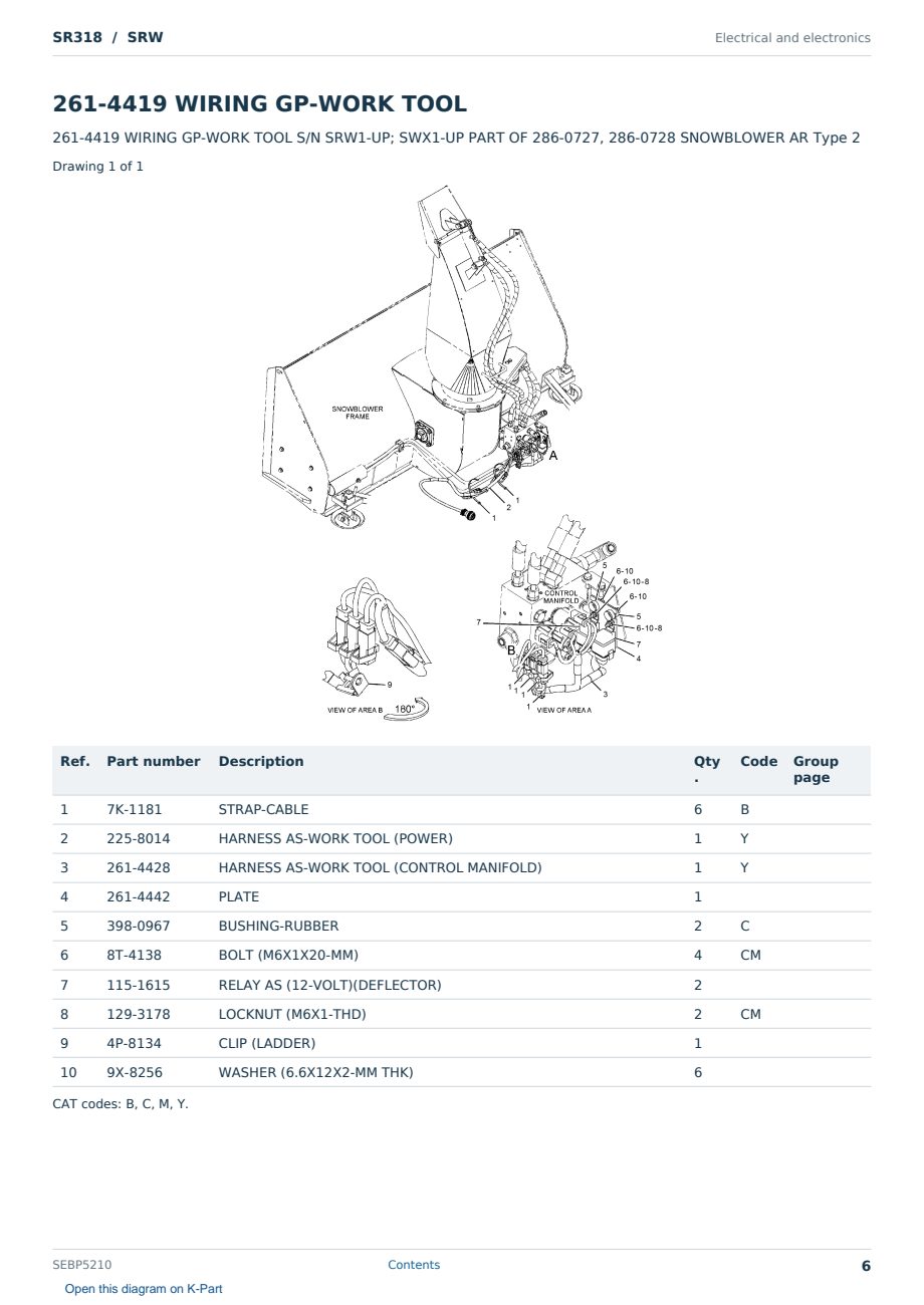 Caterpillar SR318 S/N SRW Partsbook SEBP5210 (English) - sample page 6 of 10 Caterpillar SR318 S/N SRW Partsbook SEBP5210 (English) - sample page 6 of 10