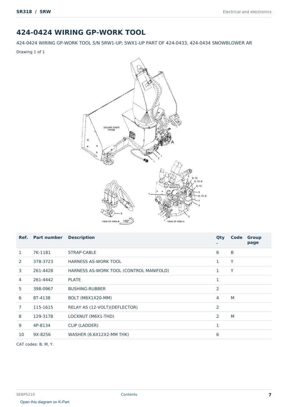 Caterpillar SR318 S/N SRW Partsbook SEBP5210 (English) - sample page 7 of 10 Caterpillar SR318 S/N SRW Partsbook SEBP5210 (English) - sample page 7 of 10