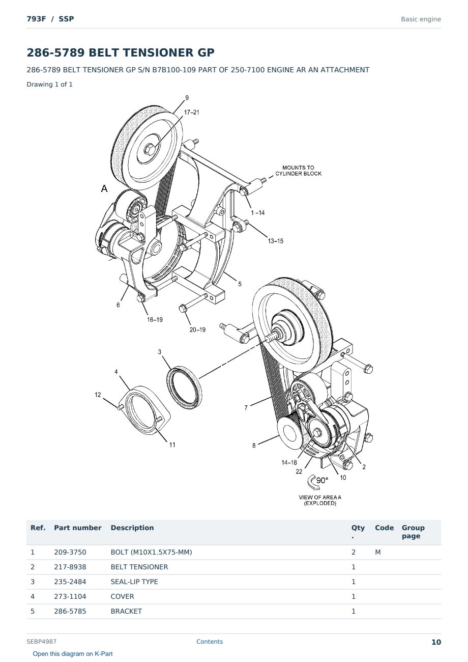 Caterpillar 793F S/N SSP Partsbook SEBP4987 (English) - sample page 10 of 10 Caterpillar 793F S/N SSP Partsbook SEBP4987 (English) - sample page 10 of 10