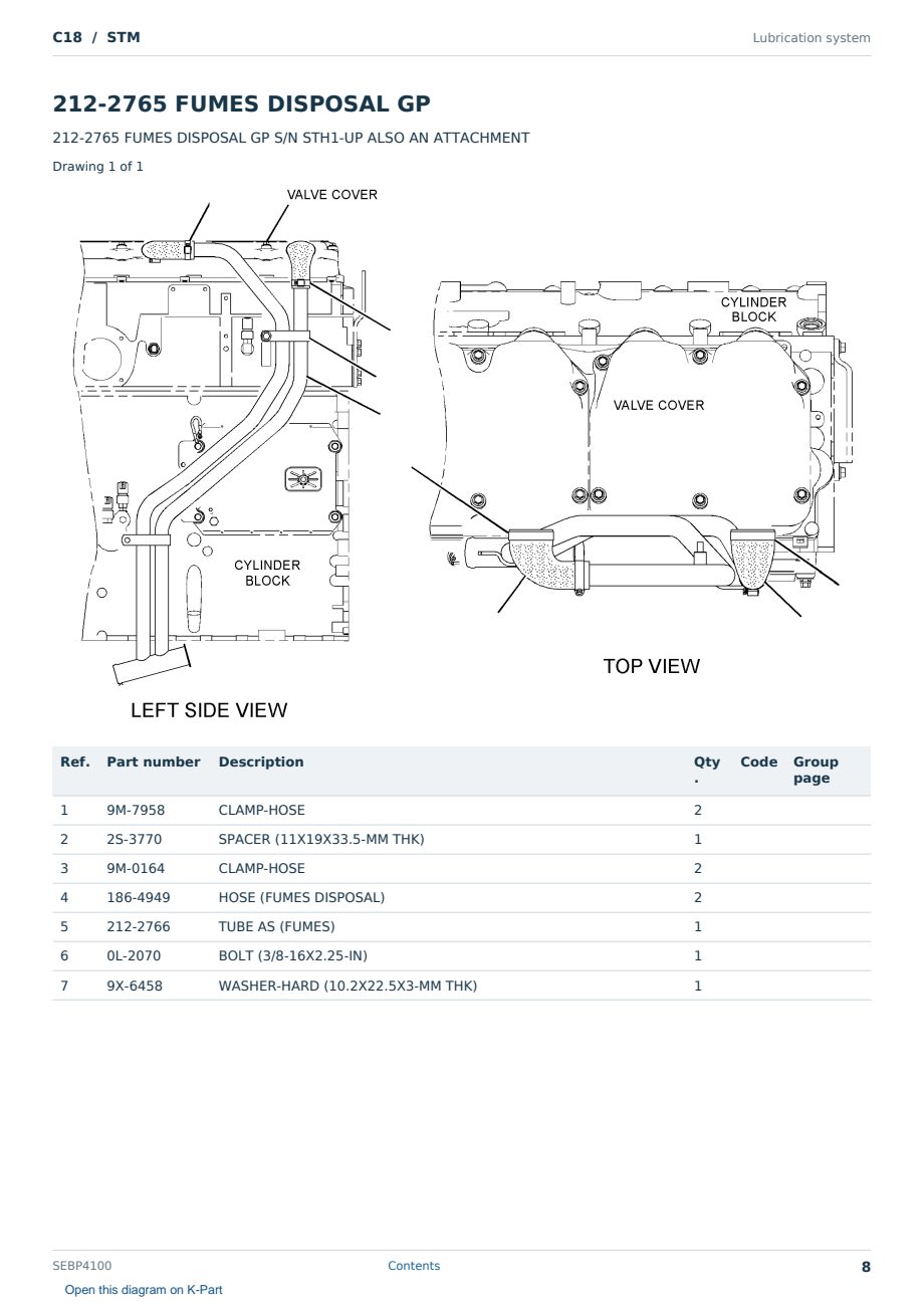 Caterpillar C18 S/N STM Partsbook SEBP4100 (English) - sample page 8 of 10 Caterpillar C18 S/N STM Partsbook SEBP4100 (English) - sample page 8 of 10