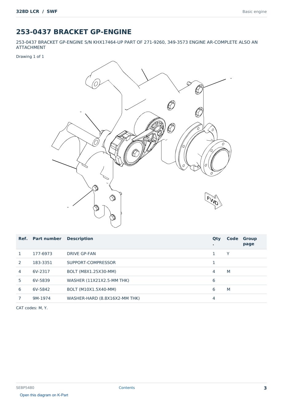 Caterpillar 328D LCR S/N SWF Partsbook SEBP5480 (English) - sample page 3 of 10 Caterpillar 328D LCR S/N SWF Partsbook SEBP5480 (English) - sample page 3 of 10