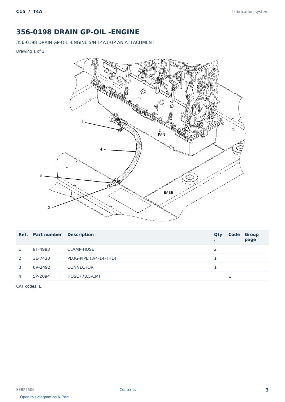Caterpillar C15 S/N T4A Partsbook SEBP5506 (English) - sample page 3 of 10 Caterpillar C15 S/N T4A Partsbook SEBP5506 (English) - sample page 3 of 10