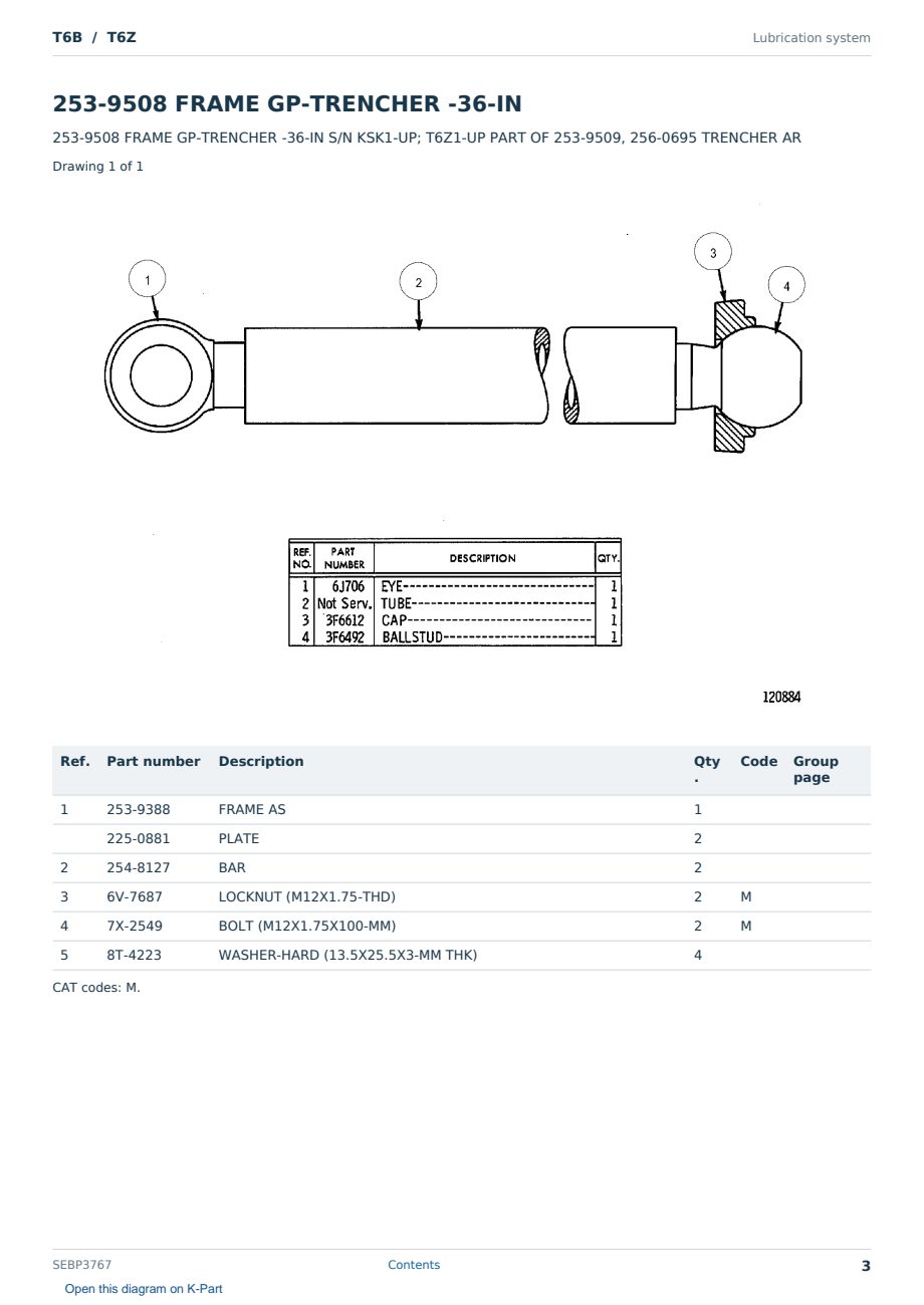Caterpillar T6B S/N T6Z Partsbook SEBP3767 (English) - sample page 3 of 10 Caterpillar T6B S/N T6Z Partsbook SEBP3767 (English) - sample page 3 of 10