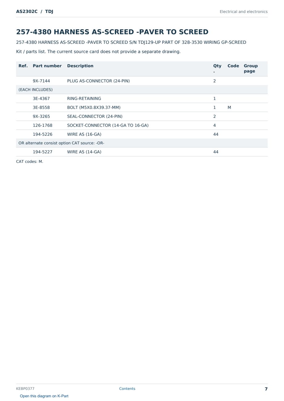 Caterpillar AS2302C S/N TDJ Partsbook KEBP0377 (English) - sample page 7 of 10 Caterpillar AS2302C S/N TDJ Partsbook KEBP0377 (English) - sample page 7 of 10