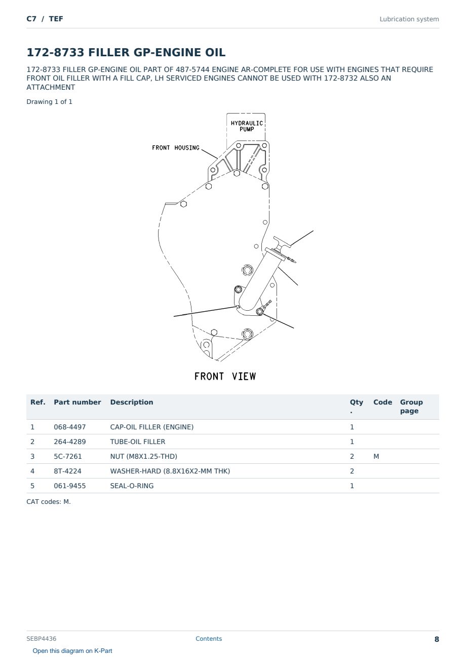 Caterpillar C7 S/N TEF Partsbook SEBP4436 (English) - sample page 8 of 10 Caterpillar C7 S/N TEF Partsbook SEBP4436 (English) - sample page 8 of 10