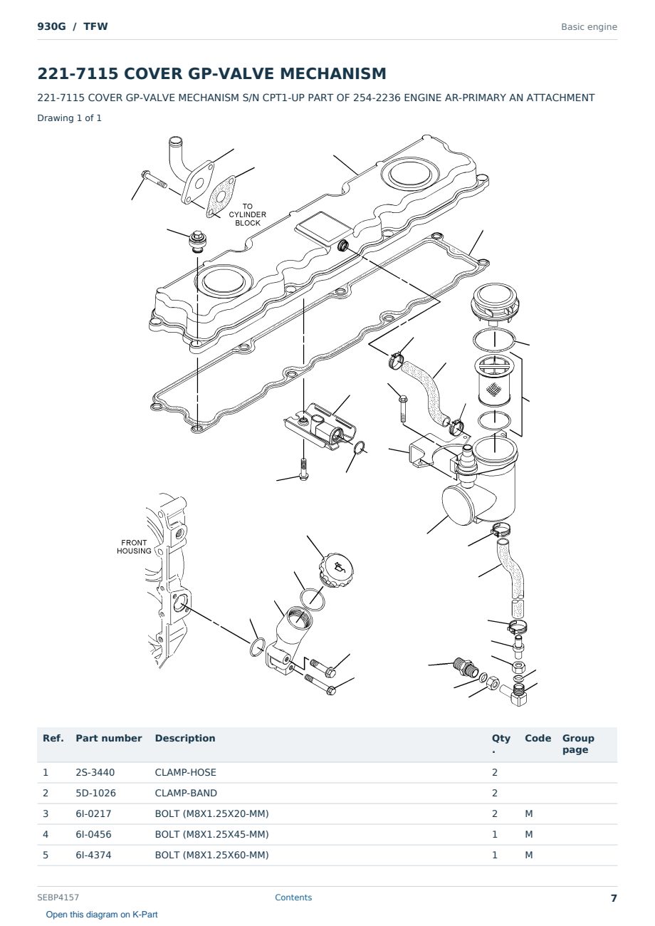 Caterpillar 930G S/N TFW Partsbook SEBP4157 (English) - sample page 7 of 10 Caterpillar 930G S/N TFW Partsbook SEBP4157 (English) - sample page 7 of 10
