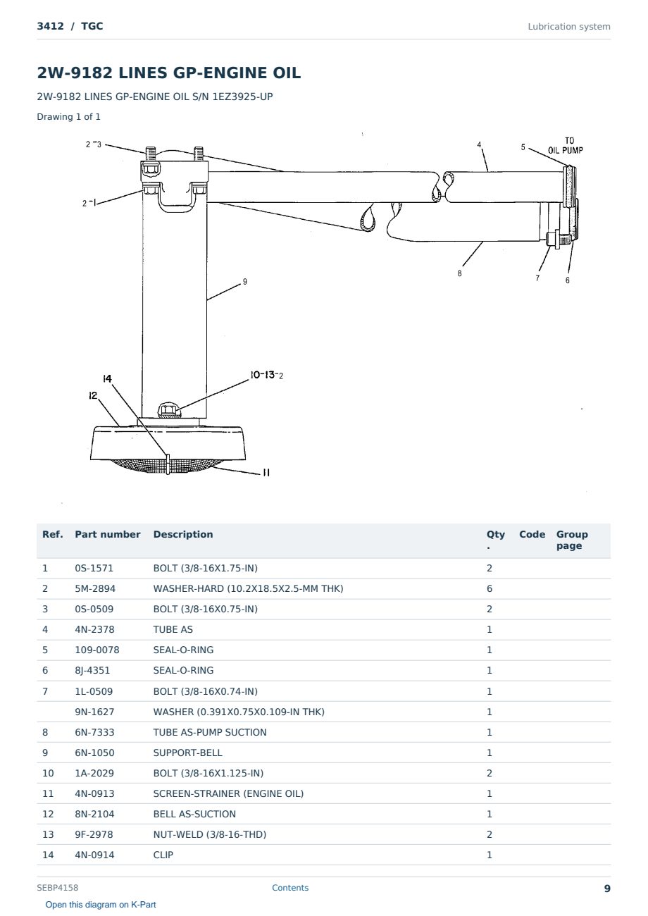 Caterpillar 3412 S/N TGC Partsbook SEBP4158 (English) - sample page 9 of 10 Caterpillar 3412 S/N TGC Partsbook SEBP4158 (English) - sample page 9 of 10