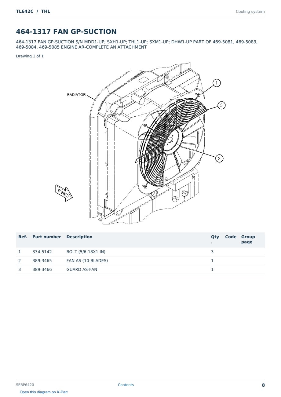 Caterpillar TL642C S/N THL Partsbook SEBP6420 (English) - sample page 8 of 10 Caterpillar TL642C S/N THL Partsbook SEBP6420 (English) - sample page 8 of 10