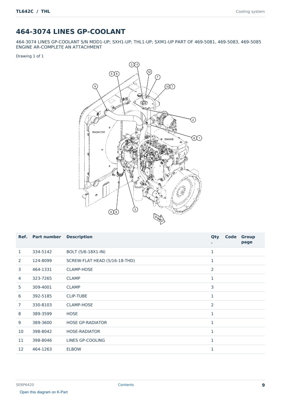 Caterpillar TL642C S/N THL Partsbook SEBP6420 (English) - sample page 9 of 10 Caterpillar TL642C S/N THL Partsbook SEBP6420 (English) - sample page 9 of 10